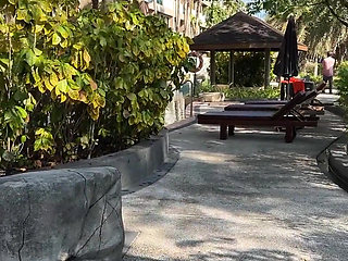 Feet Tease Outdoor While Watching a Movie