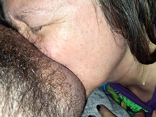 She sucks my dick good on the couch before I take her in the bedroom and fuck her pussy