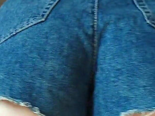 Ass in Jeans Shorts and Strip From It