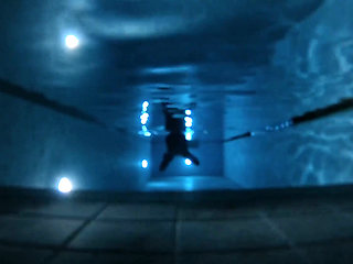 Underwater Swim at Night