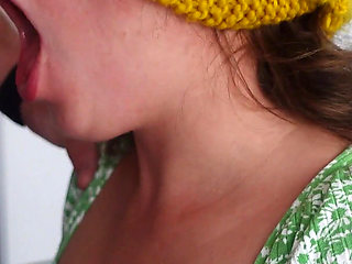 Hot MILF Blindfolded and Fucked in a Mouth