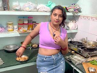 Sahar Beautiful Bhabhi First Time Sex With Devar in kitchen,Tight pussy hindi Viral Video