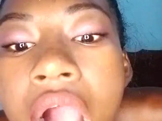 She sucks well and swallows his cum at the end