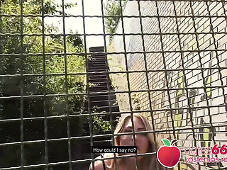 Highway Public Sex with Blonde Curvy Slut