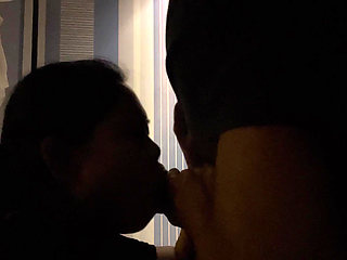Sucking my neighbours cock until he cums