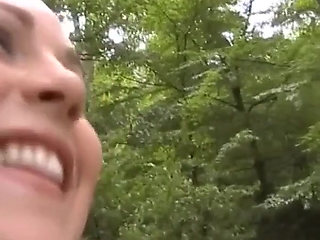 Two Cute German Babes Playing Together in Outdoor Session