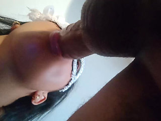 Blowjob drooling of a thousand ass