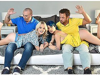 Kate Bloom & Jewelz Blu Get Their Booties Spanked And Pussies Drilled By Step Dads