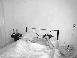 Chubby Pregnant Girlfriend Masturbates While I Spy on Her on Camera