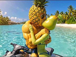 Episode 4 - Cute Pineapple Girl and Sweet Avocado Man Sharing Gentle Tropical Moments AI Hentai
