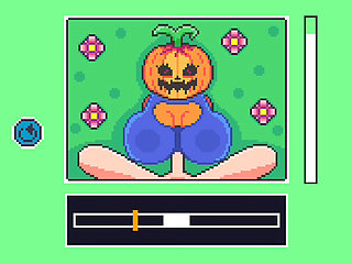 Human man with big dick fucks a pumpkin girl with big boobs and get married