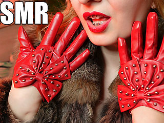 Sexy ASMR with red gloves