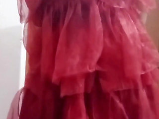 Indian Gay Crossdresser Gaurisissy Real XXX Homemade Sex in Red Lehenga
