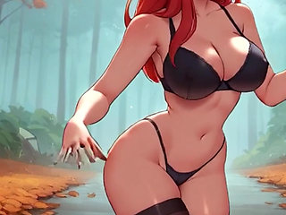 Sexy Outfits Try on and Dancing! Teasing Big Boobs and Perfect Body! Cartoon