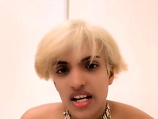 Gay twink solo for this huge cock jacking off