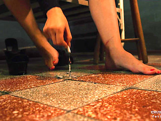 POV - Dirty Foot Cleaning