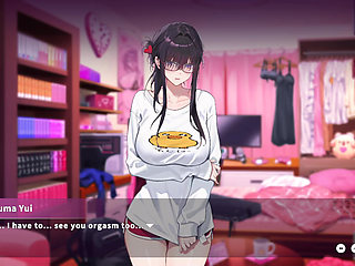 Yui Rubs it In after our MC walks in on her. Our MC sees her masturbating.