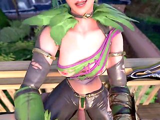 Hot hentai, in animation, all up in her pussy