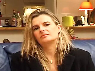 Horny French blonde gets spanked hard and takes a huge cumshot