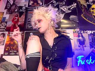 Your Goth Stepsis Glitterqueen1999 Gives You JOI Before Her Concert - Taboo Fetish Goth Cum Countdown