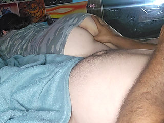 teasing step bro with my wet pussy without penetration until he cums for me
