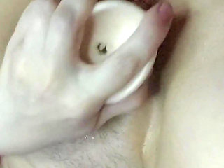 Playing with an Oiled Pussy Close-up