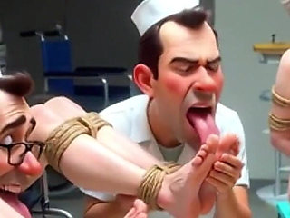 Pathetic Men Licking Wrinkled Feet of Elderly Women