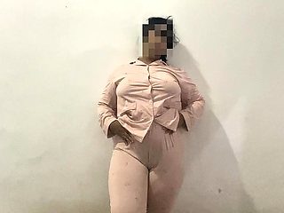 A beautiful girl with big breasts is very