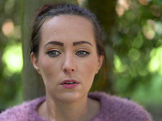 Close up Outdoor Smoking - Petite Brunette