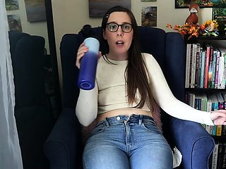 Cute curly brunette solo webcam masturbation