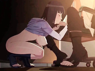 Cute 2D Babe Sucking The Bosses Cock Under His Desk