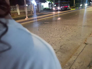 I was on the street and we ended up fucking at my house