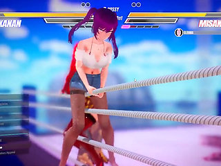 Lesbian Battle BDSM Hentai Game Ep.1 Readhead Lesbian Scissoring and Squirting Fight!