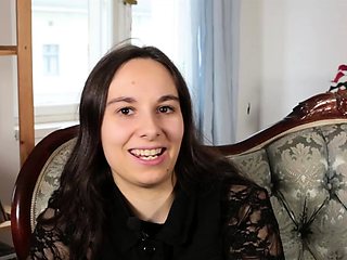 Cute curly brunette solo webcam masturbation