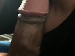 Busty blonde slut gives big cock a juicy blowjob in POV