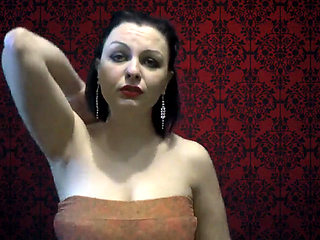 Dirty talking brunette milf in JOI action