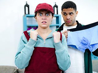 Sexy young courier Selina Bentz gets her ass fucked from behind