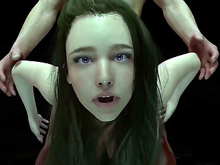 Cute brunette girl loves anal standing up with her hands pulled back : 3D porn