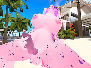 Pregnant Furry Futa Jerks Off To Her Chat With Car Toon