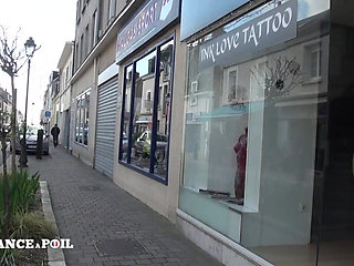 Chubby Inked Blonde Slut in Lingerie Rides Easily a Client's Cock with Her Ass Till Getting His Hot Cum in Mouth