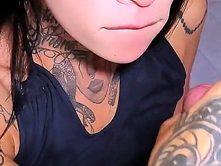 Red Hot Wax Dripping on Tattooed Babe with Strong Slaps Until Cumshot in Doggystyle