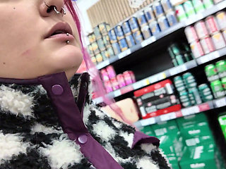 Plump Chick Burps at the Supermarket Embarrassing Public Display