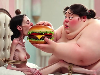 Extremely Skinny Vs Massive SSBBW Feeding Session