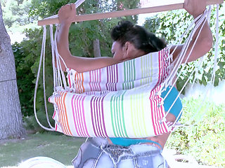 Luciferina: Pretty with Big Tits Luciferina Getting Naked by the Pool