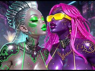 Beautiful Aliens Kiss on Nice Music, Ai Animation