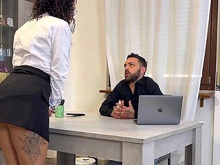Clueless Secretary Is Only Good at Getting Her Feet Licked and Sucking Cock