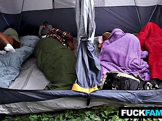 Steamy Stepmom Destiny Mira Gets Her Big Butt Pounded Hardcore During Sneaky Family Camping Fuck with Ste