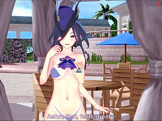 Clorinde bikini blowjob - Genshin Impact