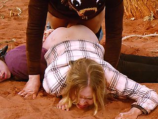 DOMTHENATION - COUGAR gets dirty buttfuck in the muddy while cuck damsel assists