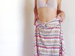 Seductive Strip off, Squirting Standing